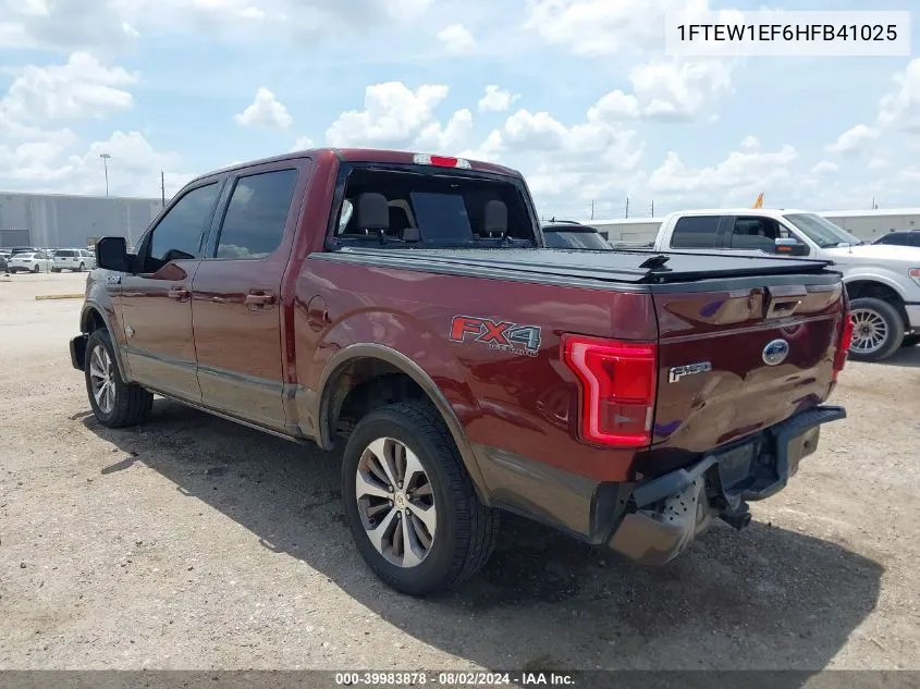 1FTEW1EF6HFB41025 2017 Ford F-150 King Ranch