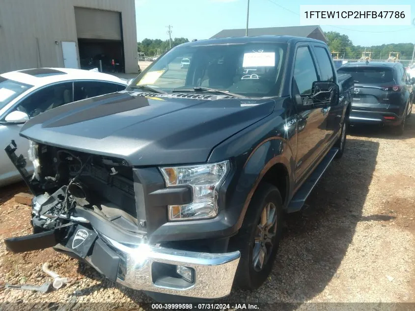 2017 Ford F150 Supercrew VIN: 1FTEW1CP2HFB47786 Lot: 39999598