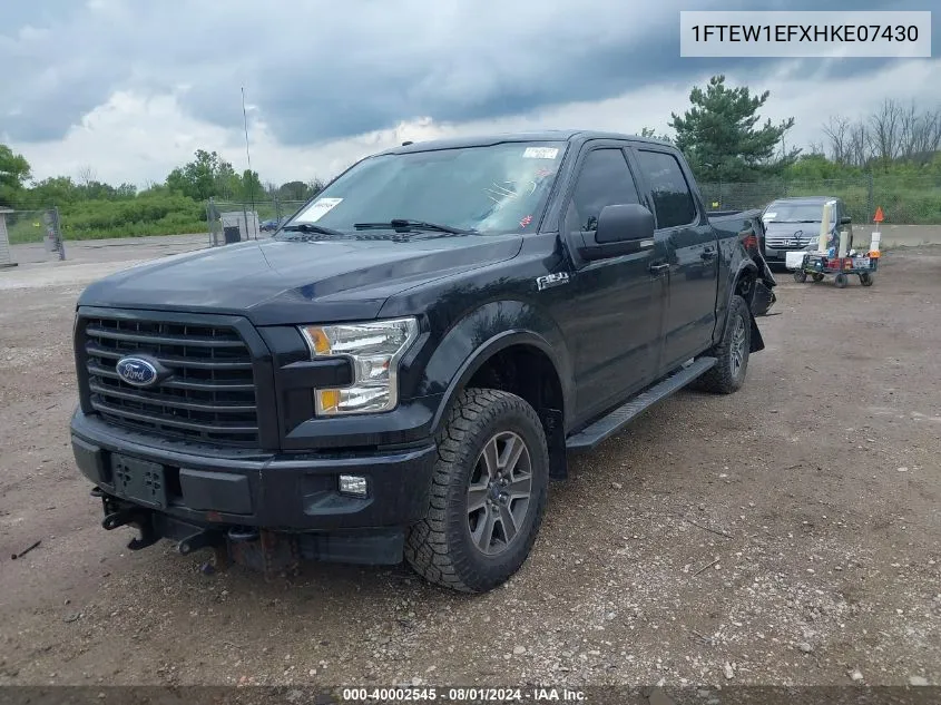 2017 Ford F-150 Xlt VIN: 1FTEW1EFXHKE07430 Lot: 40002545