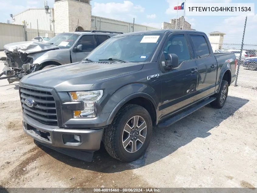 1FTEW1CG4HKE11534 2017 Ford F-150 Xlt