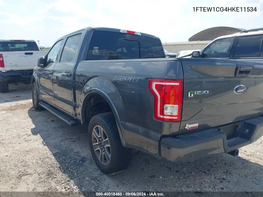 1FTEW1CG4HKE11534 2017 Ford F-150 Xlt