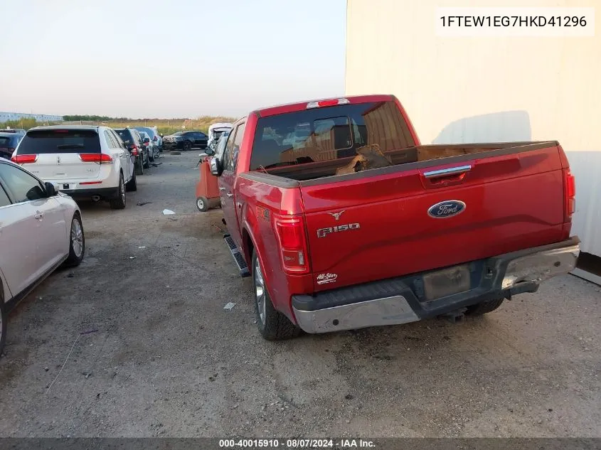 1FTEW1EG7HKD41296 2017 Ford F150 Supercrew