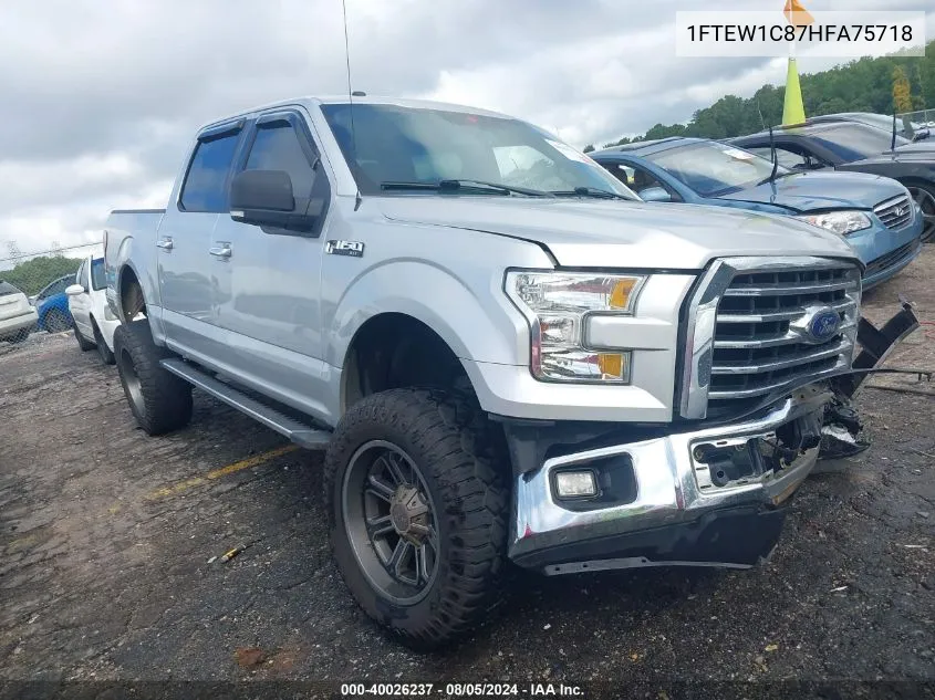 2017 Ford F-150 Xlt VIN: 1FTEW1C87HFA75718 Lot: 40026237