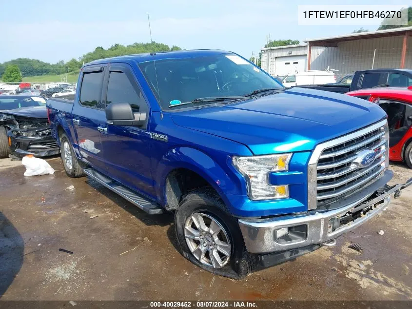 1FTEW1EF0HFB46270 2017 Ford F-150 Xlt