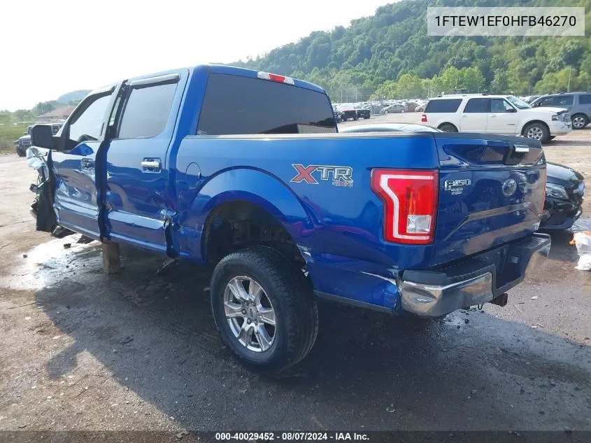 1FTEW1EF0HFB46270 2017 Ford F-150 Xlt