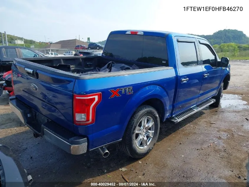 1FTEW1EF0HFB46270 2017 Ford F-150 Xlt