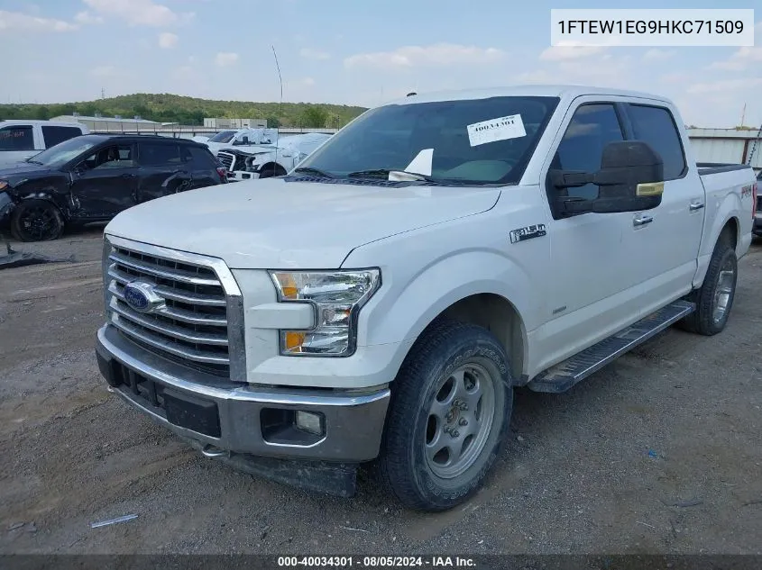 2017 Ford F-150 Xlt VIN: 1FTEW1EG9HKC71509 Lot: 40034301