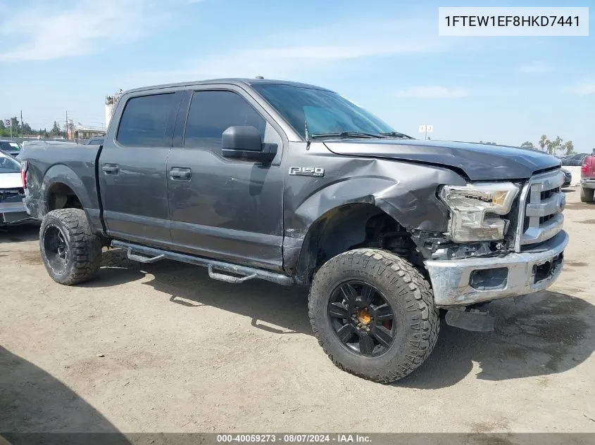 1FTEW1EF8HKD74413 2017 Ford F-150 Xlt