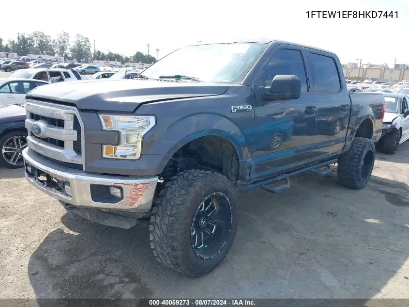 1FTEW1EF8HKD74413 2017 Ford F-150 Xlt