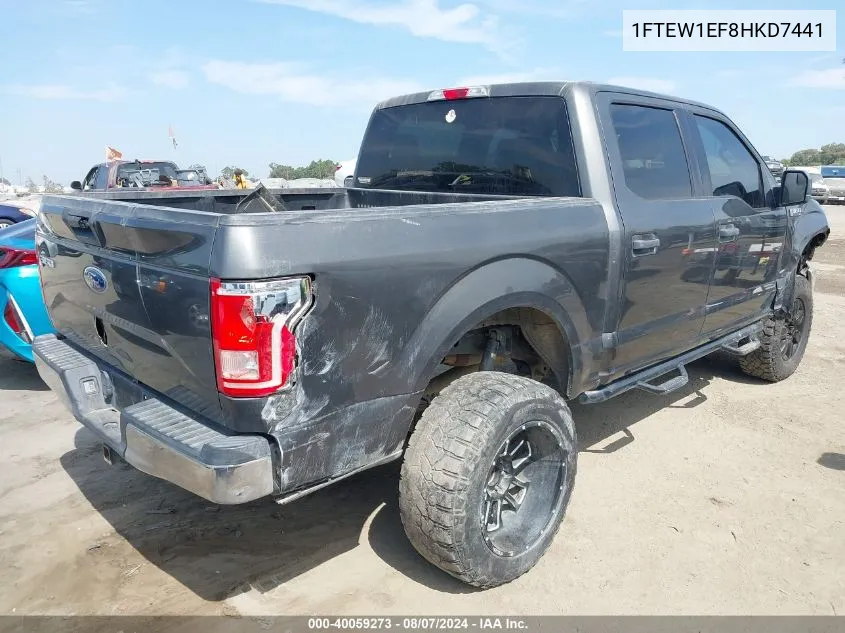 1FTEW1EF8HKD74413 2017 Ford F-150 Xlt