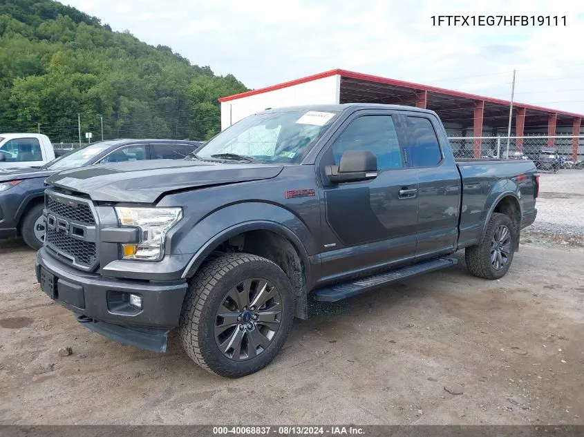 1FTFX1EG7HFB19111 2017 Ford F-150 Xlt