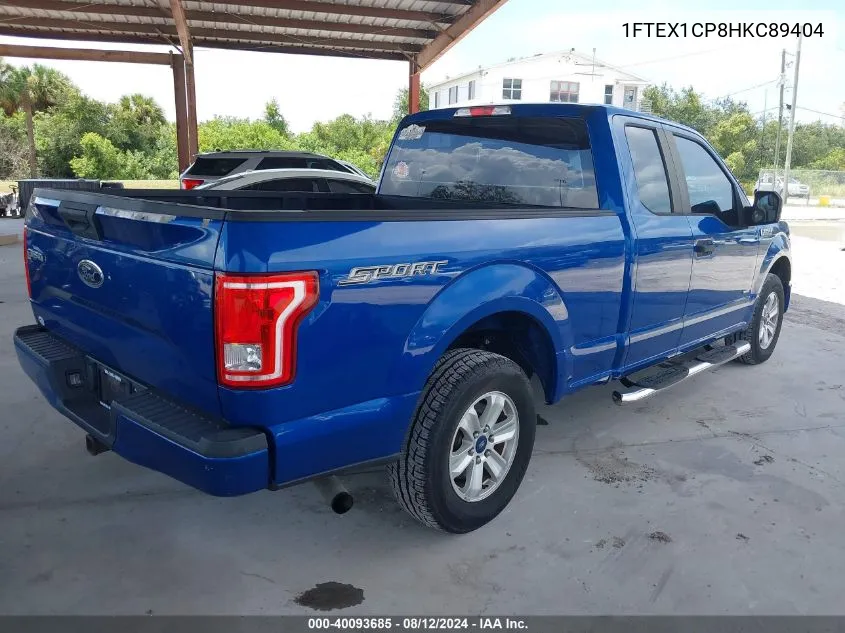 2017 Ford F-150 Xl VIN: 1FTEX1CP8HKC89404 Lot: 40093685