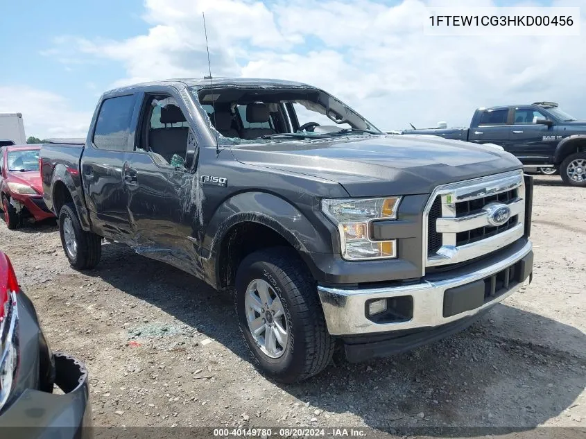 2017 Ford F-150 Xlt VIN: 1FTEW1CG3HKD00456 Lot: 40149780