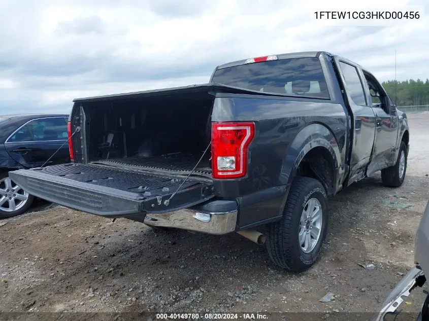 1FTEW1CG3HKD00456 2017 Ford F-150 Xlt