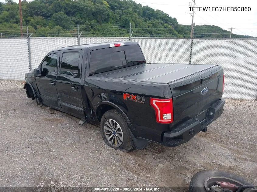 2017 Ford F-150 Xlt VIN: 1FTEW1EG7HFB50860 Lot: 40150220