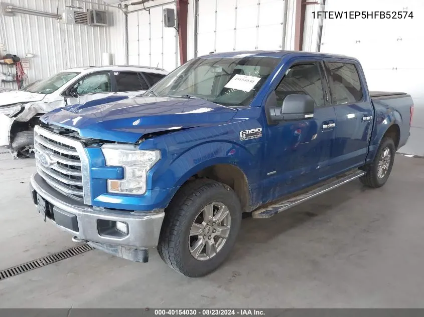 2017 Ford F-150 Xlt VIN: 1FTEW1EP5HFB52574 Lot: 40154030