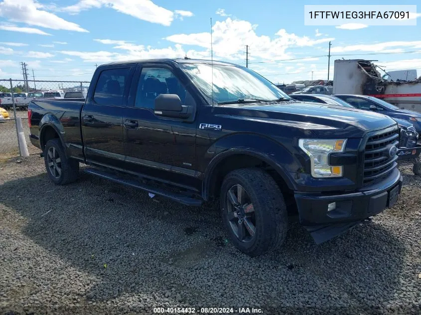 2017 Ford F-150 Xlt VIN: 1FTFW1EG3HFA67091 Lot: 40154432