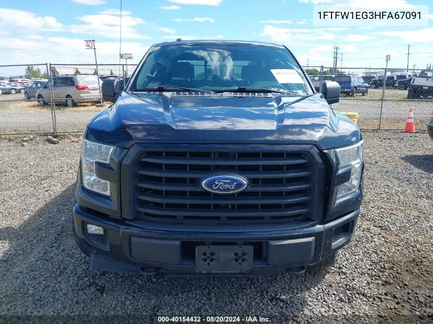 2017 Ford F-150 Xlt VIN: 1FTFW1EG3HFA67091 Lot: 40154432