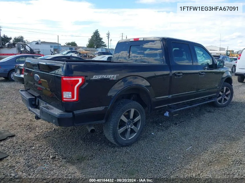 1FTFW1EG3HFA67091 2017 Ford F-150 Xlt