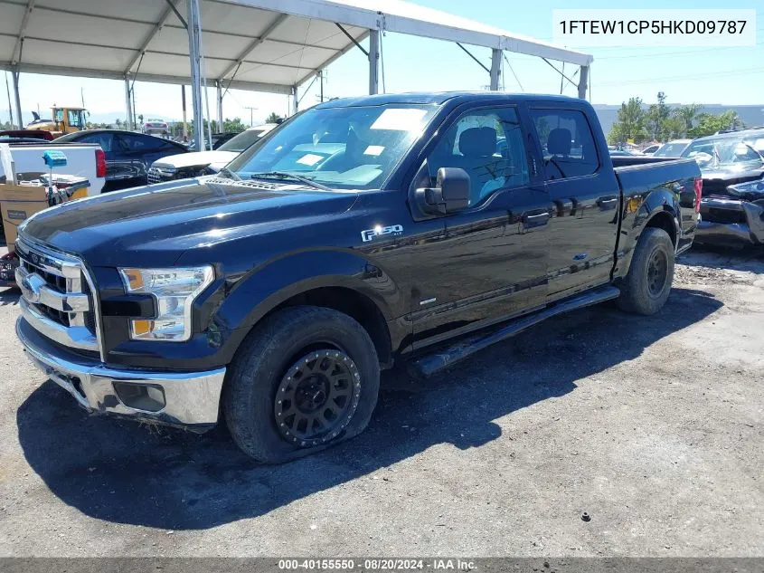 2017 Ford F150 Supercrew VIN: 1FTEW1CP5HKD09787 Lot: 40155550