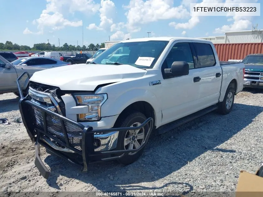 2017 Ford F-150 Xlt VIN: 1FTEW1CF0HFB53223 Lot: 40165871