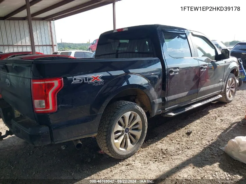 2017 Ford F-150 Xl VIN: 1FTEW1EP2HKD39178 Lot: 40169042