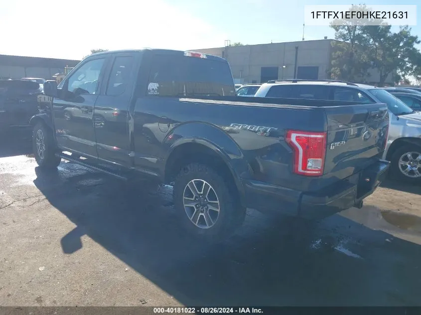 2017 Ford F-150 Xlt VIN: 1FTFX1EF0HKE21631 Lot: 40181022