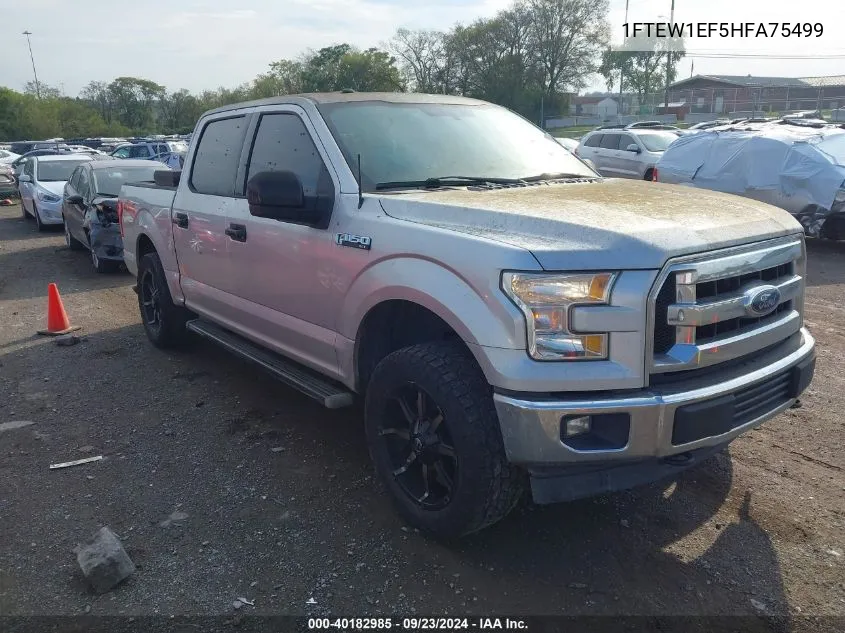 2017 Ford F-150 Xlt VIN: 1FTEW1EF5HFA75499 Lot: 40182985