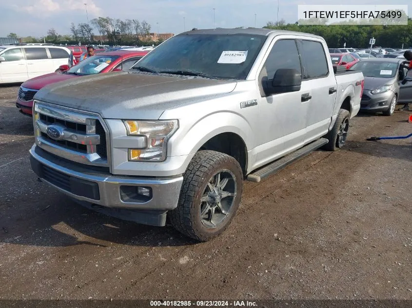 2017 Ford F-150 Xlt VIN: 1FTEW1EF5HFA75499 Lot: 40182985