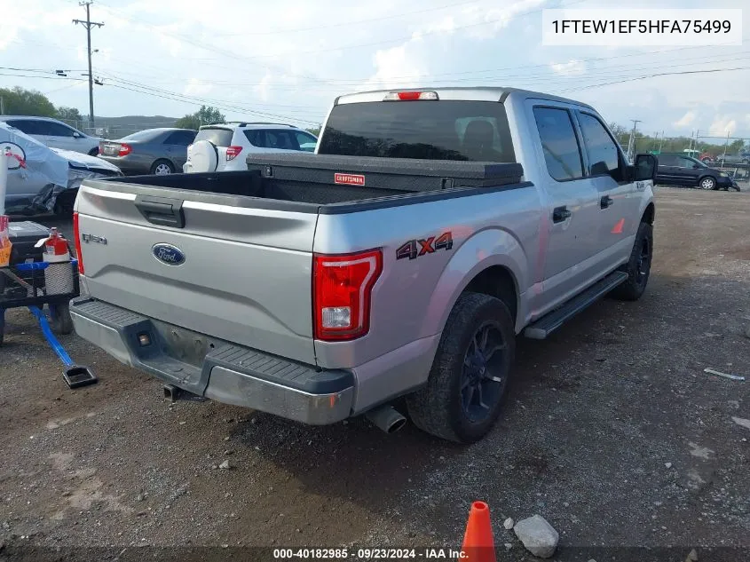 2017 Ford F-150 Xlt VIN: 1FTEW1EF5HFA75499 Lot: 40182985