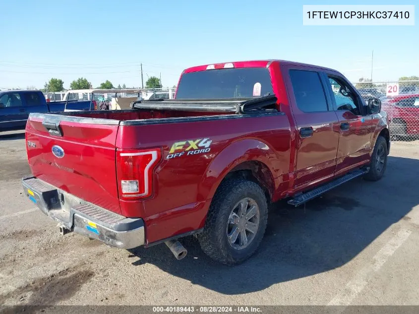 1FTEW1CP3HKC37410 2017 Ford F-150 Xlt