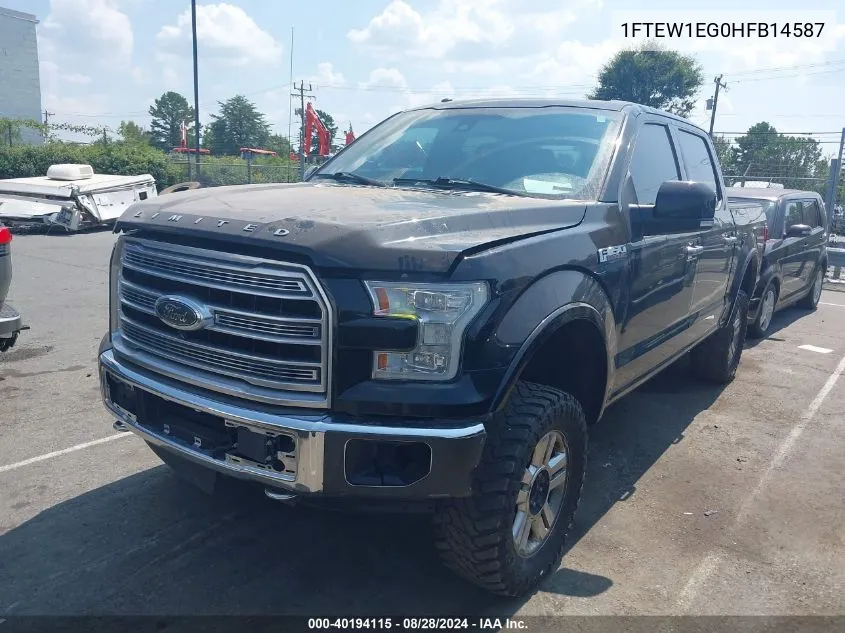 1FTEW1EG0HFB14587 2017 Ford F-150 Limited