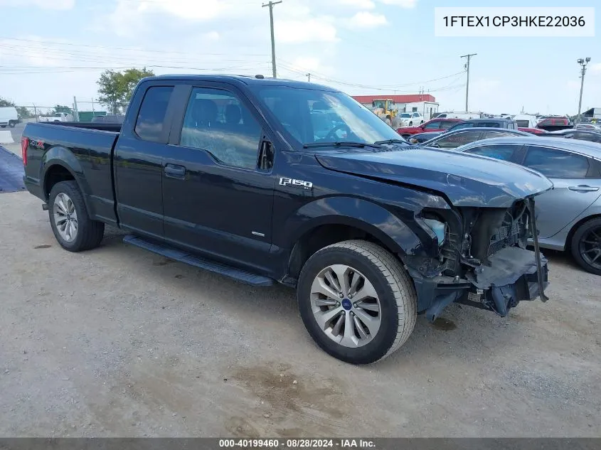 2017 Ford F-150 Xl VIN: 1FTEX1CP3HKE22036 Lot: 40199460