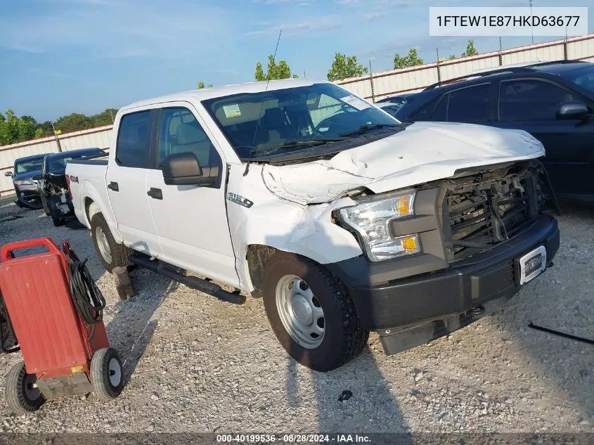 2017 Ford F-150 Xl VIN: 1FTEW1E87HKD63677 Lot: 40199536