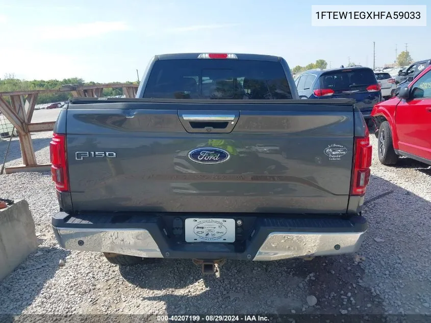 1FTEW1EGXHFA59033 2017 Ford F-150 Lariat