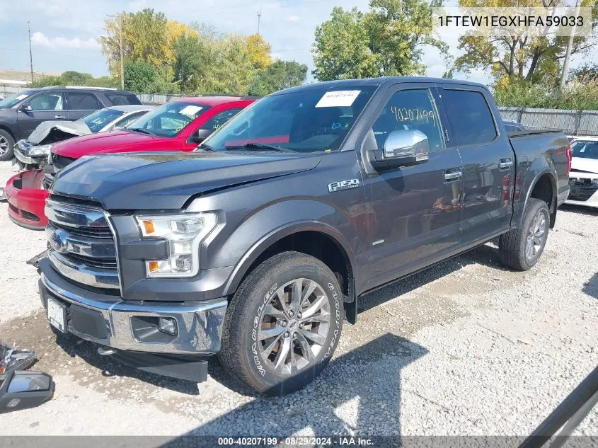 1FTEW1EGXHFA59033 2017 Ford F-150 Lariat