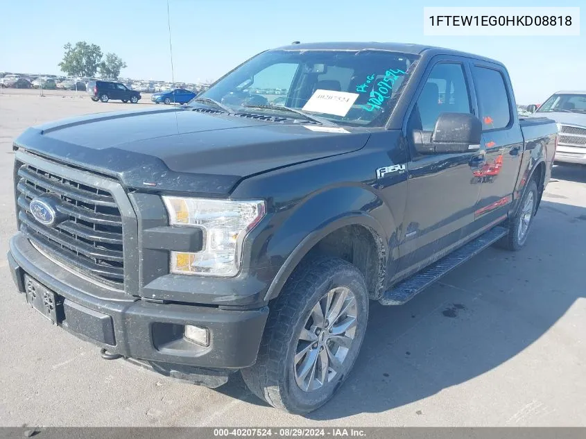 2017 Ford F-150 Xlt VIN: 1FTEW1EG0HKD08818 Lot: 40207524