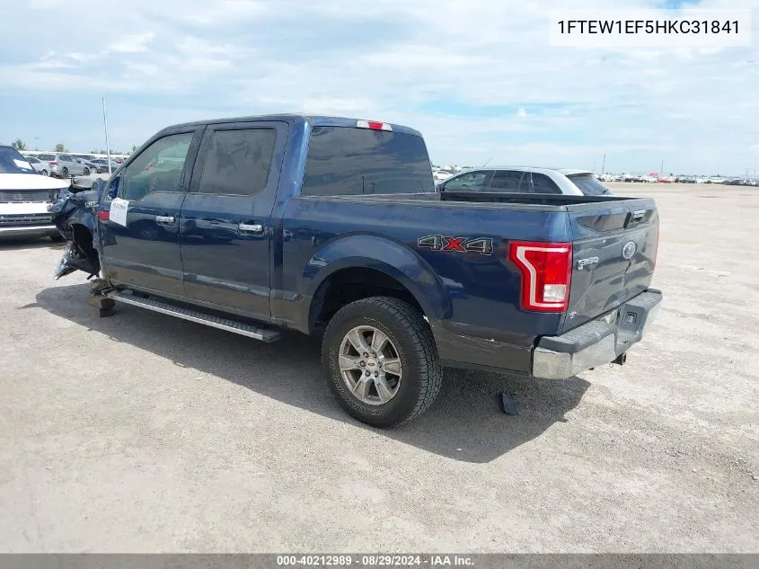 2017 Ford F-150 Xlt VIN: 1FTEW1EF5HKC31841 Lot: 40212989