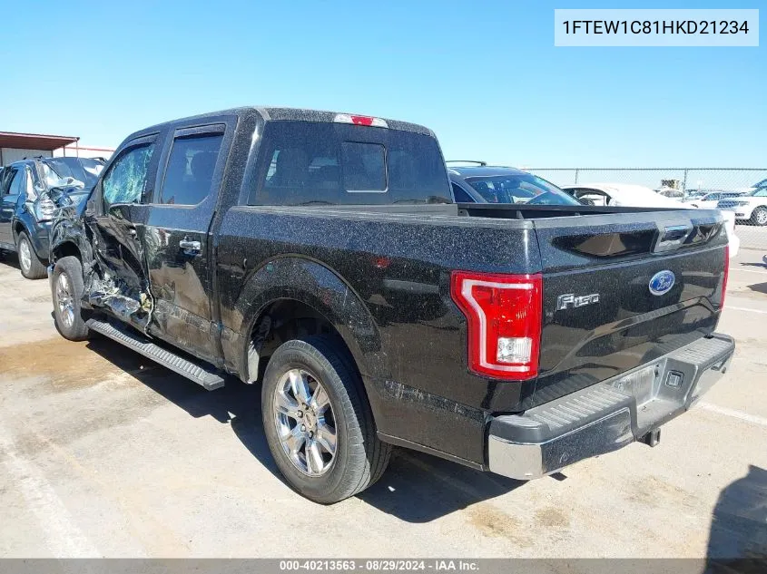 1FTEW1C81HKD21234 2017 Ford F-150 Xlt