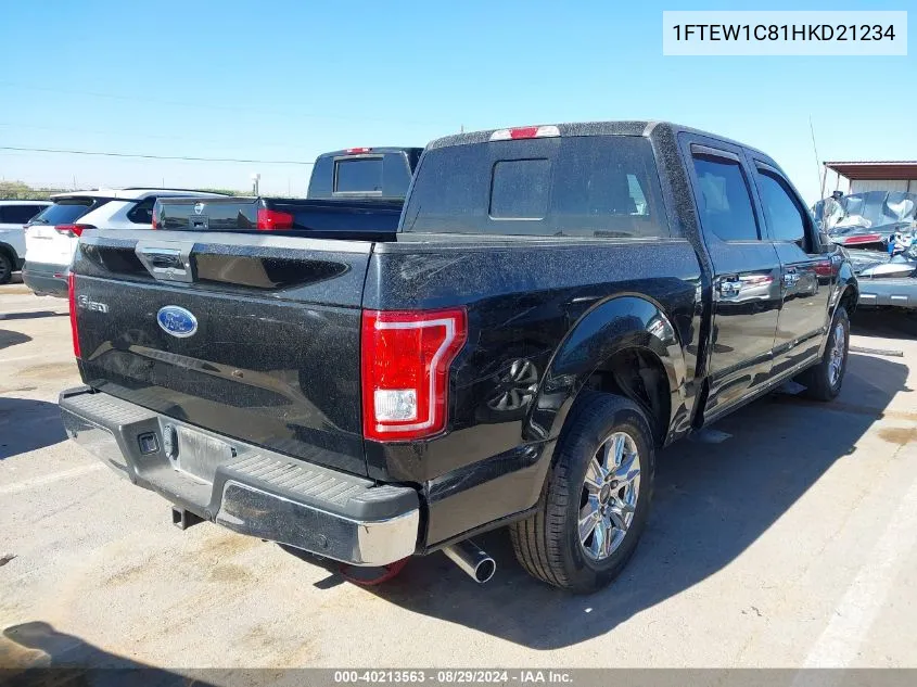 1FTEW1C81HKD21234 2017 Ford F-150 Xlt