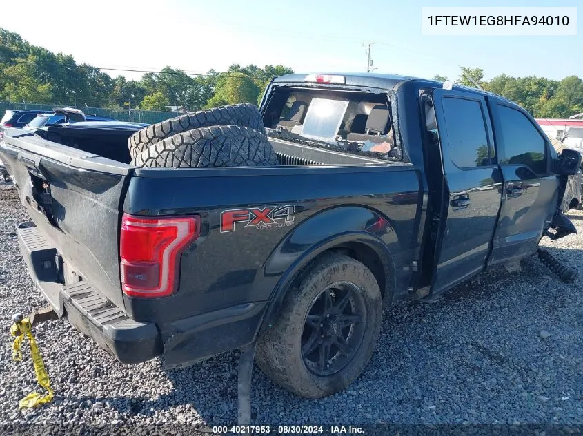 2017 Ford F-150 Xlt VIN: 1FTEW1EG8HFA94010 Lot: 40217953