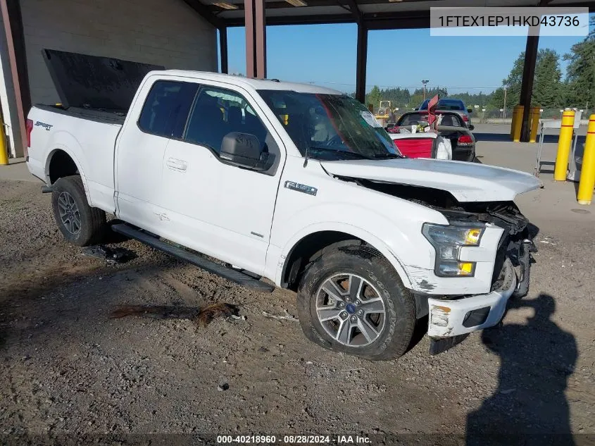 2017 Ford F-150 Xlt VIN: 1FTEX1EP1HKD43736 Lot: 40218960