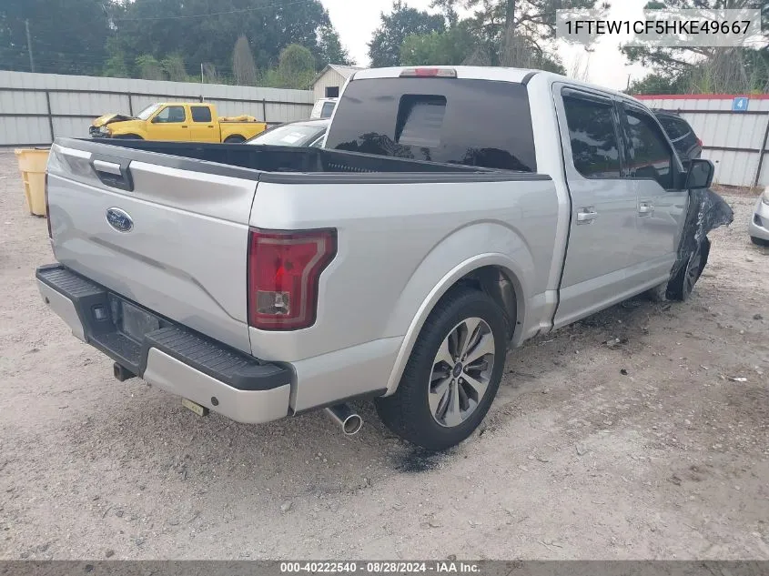 1FTEW1CF5HKE49667 2017 Ford F-150 Xlt