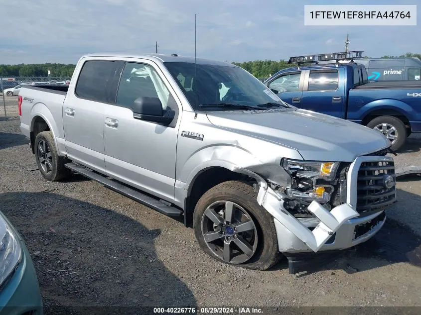 2017 Ford F-150 Xlt VIN: 1FTEW1EF8HFA44764 Lot: 40226776