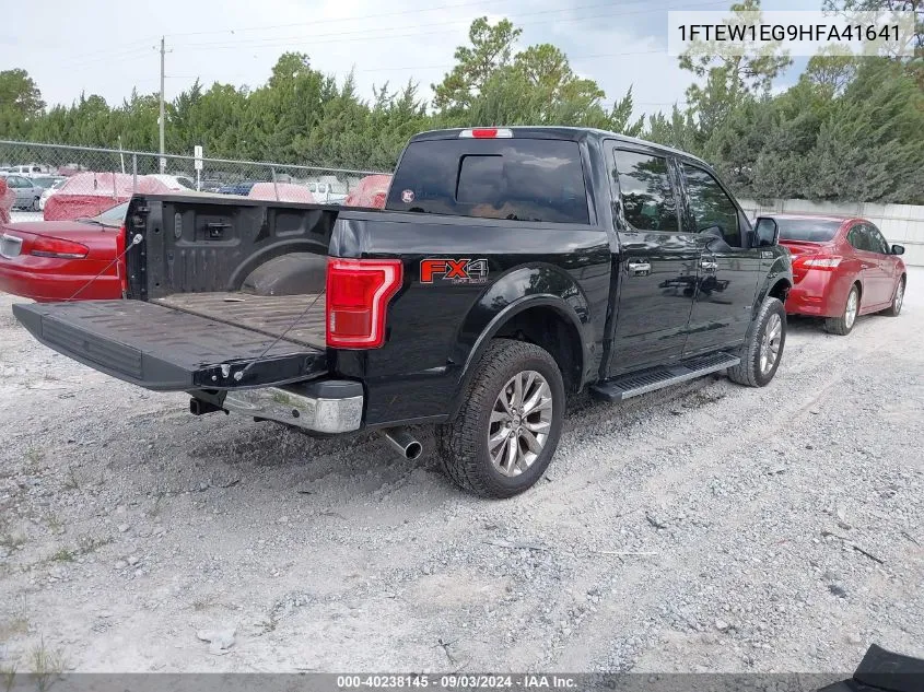 1FTEW1EG9HFA41641 2017 Ford F-150 Lariat