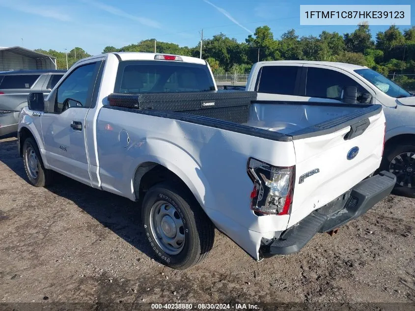 2017 Ford F-150 Xl VIN: 1FTMF1C87HKE39123 Lot: 40238880