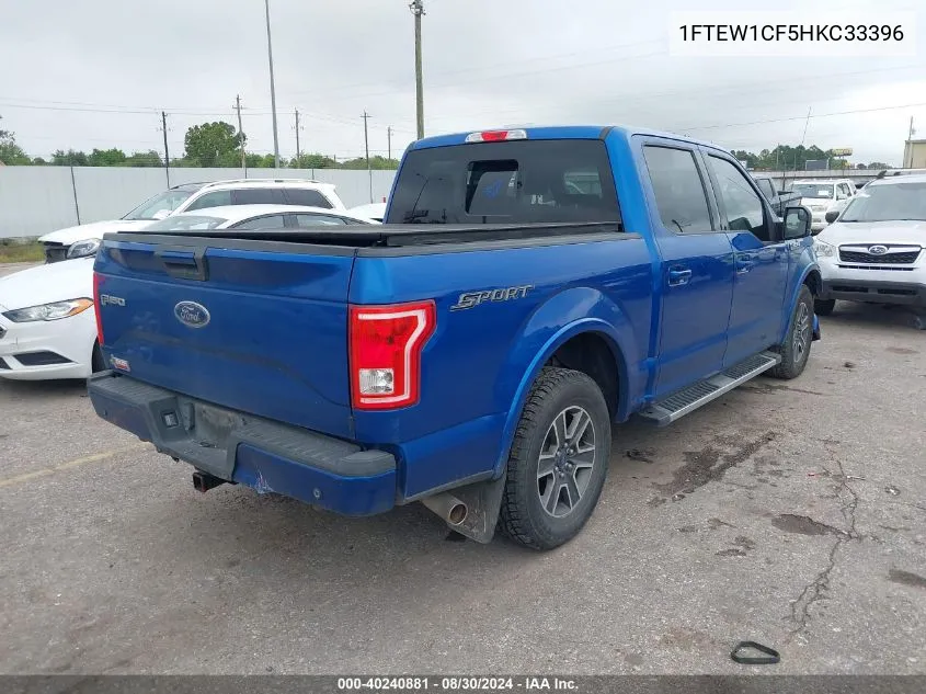 1FTEW1CF5HKC33396 2017 Ford F-150 Xlt