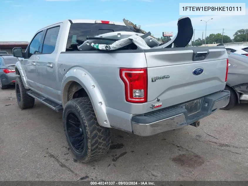 1FTEW1EP8HKE10111 2017 Ford F-150 Lariat