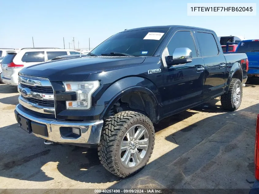 1FTEW1EF7HFB62045 2017 Ford F-150 Lariat