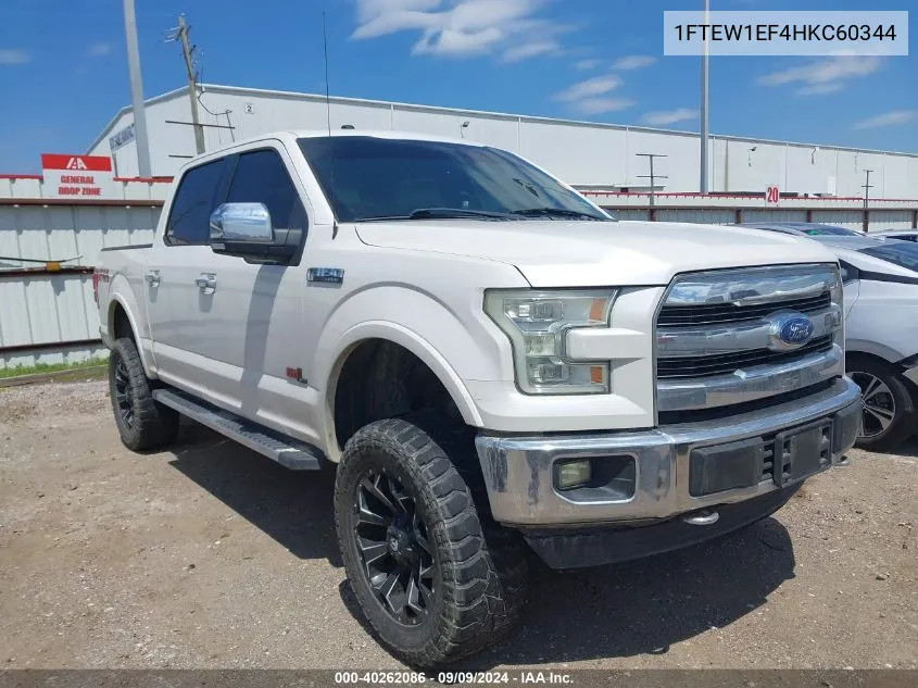 1FTEW1EF4HKC60344 2017 Ford F-150 Lariat